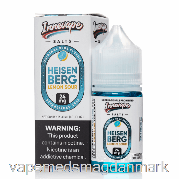 Vape Uden Nikotin Heisenberg Citron Sur - Innevape Salt - 30ml 24mg